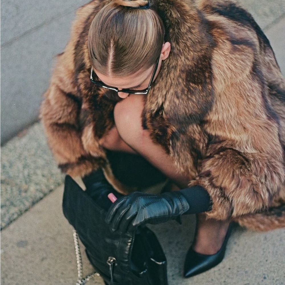 Vintage Brown Fur Coat 90’s